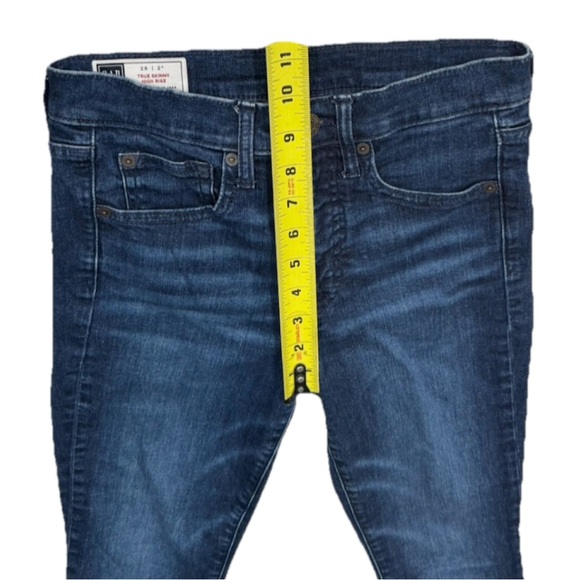 GAP True Skinny High Rise Jeans Womens 26 /2 Petite Dark Wash Stretch Denim - Picture 7 of 9